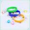 custom cute silicone wristband with bells