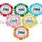 Custom made crown poker chips with number sticker,New Sticker Poker Chips with your own design
