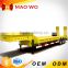 3 axles extendable low bed semi trailer/telescoping container trailers for sale