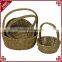 Set of 3 seagrass woven hanging basket flower decorative gift basket