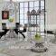2016 Hot Sale Stylish Design Marble Top Dining Table and Chairs/stainless Steel Furniture Dining Table Set for Restaurant