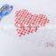 Transparent oval PVC anti slip bath mat with heart pattern/bathroom mat