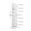 7-Tier Modular Cut-Out Quarter-Circle WPC Corner Shelf Unit White Storage Organizer Display Rack
