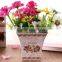 Set of 3 Planters Plant Pot Holders Small Bucket for Flower Pots With Tray