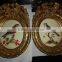 Small size oval shape frame with handmade painting