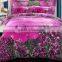 100% polyester digital printed flower bedding sheet/sleeping bags/ duvet cover