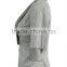 Latest design contrast fibric good quality slim fit 2013 neck designs for ladies suit/ladies half sleeve business suit