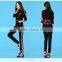 wholesale black and white high quality fit slim girl's sportswear 2016