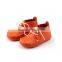 Kid shoe Pure coolor leather safe impore baby shoes china