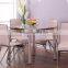 2016 High Quality Popular New Modern Design Glass Expandable Dining Set