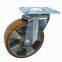 6 inch fixed plastic castors for transportation equipment,160mm Europe Aluminum caster wheel,pu plate caster wheels