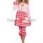Wholesale girls ruffle pants sets beauty printed raglan ruffle shirt and pants