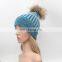 Sweet miscellaneous knitting woolen hat fashion raccoon hair ball warm hat