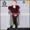High quality wholesale ladies fur long coat with fox fur collar