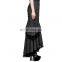 Q-306 Punk Rave gothic black striped fishtail skirt