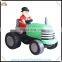 Commercial inflatable santa tractor, inflatable santa claus driving truck for christmas decor from china manufacturer