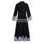 Good price muslim blouse abaya models dubai black lace islamic abaya 2017