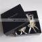 White printed logo, black glossy lamination paperboard box for packing his-and-hers watches