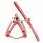 Korean style Fresh Strawberry red grid pet cat collar dog collar hauling leash harness set