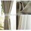 High quality waterproof 3 pass blackout curtain fabric polyester linen curtain for home room
