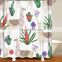 i@home modern green tropical plants 100% polyester washable shower curtains custom digital printing