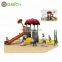 Cost-effective children outdoor playground equipment kids plastic swing and slide for garden JMQ-G086D