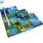 Summer hot 3D land inflatable water aqua park, giant inflatable slide with pool for sale