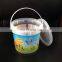 Hot sale food grade transparent 1liter plastic yogurt bucket