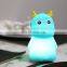 Wholesale silicone lamp cute animal silicone baby night light for kids