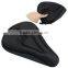 Black soft gel relief bike saddle seat cushion pad cover (straight and triangle groove)