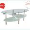 Oval Tempered glass top and chromed leg and modern coffee table                        
                                                                                Supplier's Choice