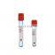 Plastic Ordinary Vacuum Collecting Tube PET Red Cap Plain Tube for hospital