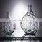 European Style Decorative Transparent Point 3D Design Round Shape Modern Glass Flower Vase For Home Decoration
