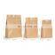 100%food grade stand up bottom pouch ziplock white matte kraft paper coffee flat bottom bags with window