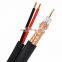 RG6  White Siamese Plenum Coax Cable, 1000 ft. RG6 with power