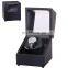 High-end motor box single slot MDF black carbon fiber PU mechanical watch automatic shaker box