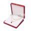 High-End New Design  Pu Leather Red Color Ring Earrings Necklace Pendant Box