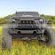 Matte Black Front Grill for 2007-2017 Jeep Wrangler JK/JKU Rubicon Sahara Sport (w/LED Off-Road Lights)