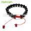 8mm Round Black Agate Bracelet 21 Smooth Round Beaded Handmade Jewelry for Ladies SBR113