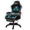 premium leather office chair gaming girl luxury black swivel ergonomic massage gamer gaming chair with led and speakers