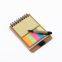 Wholesale Cheap Price Recycle Reusable Small 35 Sheets Spiral Notebook Sticky Note with Pen