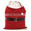 Red Velvet Christmas Santa Sack Drawstring gift Bag