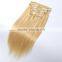 2016Wholesale Virgin Human Hair Clip In Hair Extension, Unprocessed Brazilian Human Hair Clip In Hair Extension