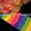 100%Polyester/Wool Striping Rainbow Stock Yarn