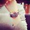 ROSIVGA Korean Transparent Hollow Skeleton dress Wristwatch men Women Watches Fashion Casual Leather Couple clock Dress Watch