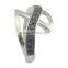unique design black zircon silver jewelry ring