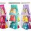 Export Euro USA hanging lady bag storage display rack 2 sides clear folding fashion handbag holder rack