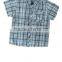 kids turn-down collar short sleeve boys casual plaid shirt