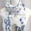 Butterfly printed Infinity voile scarf