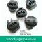 (#ST0635) 4mm hole flat oval plastic double hole spring cord lock with slot